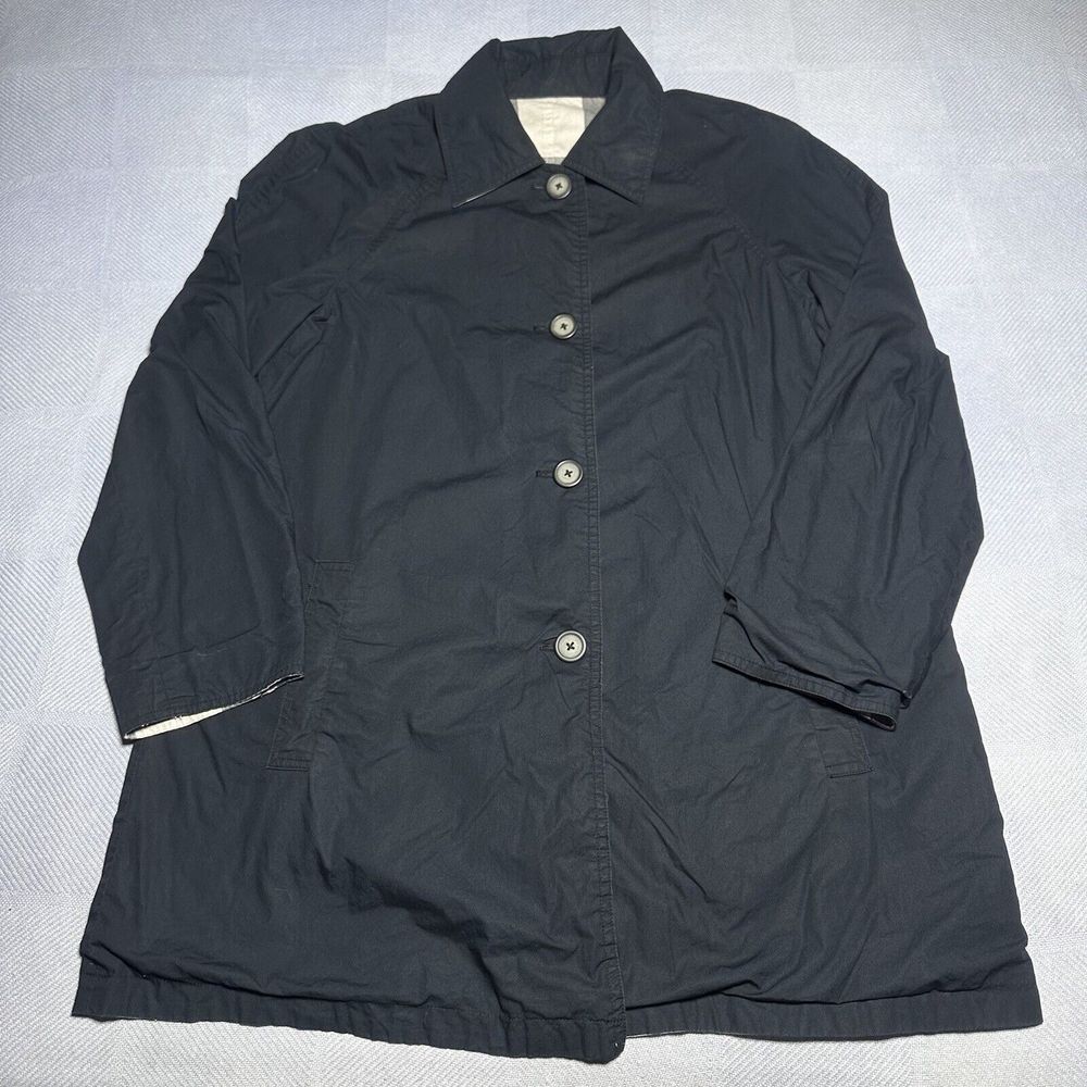 Pendleton Reversible Plaid Check & Black‎ Long Button Jacket Women's Size M/L - Picture 5 of 13